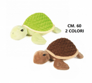 PELUCHES TARTARUGA 60CM 2 COL. ASS. OCCHI PLAST IMBOTT.ECO DECAR