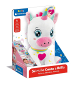 PELUCHES SCINTILLA UNICORNO CANTA E BRILLA CLEMENTONI