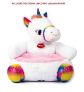 PELUCHES POLTRONA UNICORNO L50xh50xP50CM  DECAR