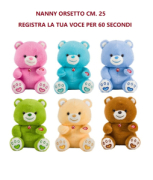 NANNY ORSETTO H25CM REGISTRA 60 SECONDI 6 COL. ASS  DECAR