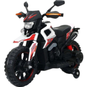 C  MOTO MEGA 12V BIANCA SEDILE IN PELLE